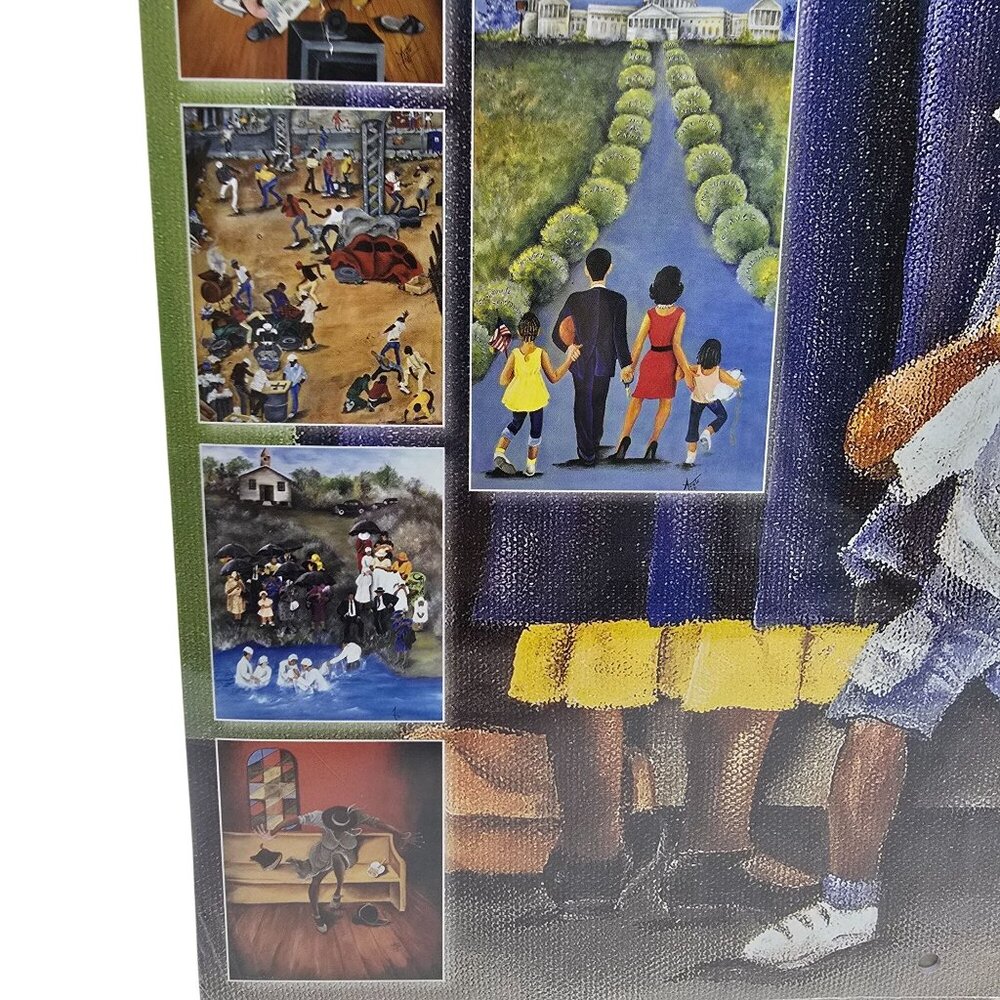 The Art of Annie Lee 2010 Calendar Obama Family Cover Barack Shades of Color New - Picture 8 of 10
